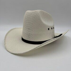 Western Express Inc. Children's Western Cowboy Straw Hat Ivory Size 6 3/8"